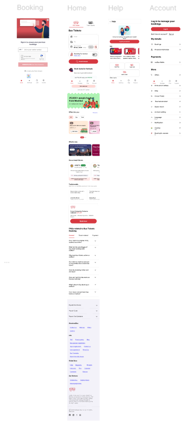 RedBus Mobile App UI/UX Design